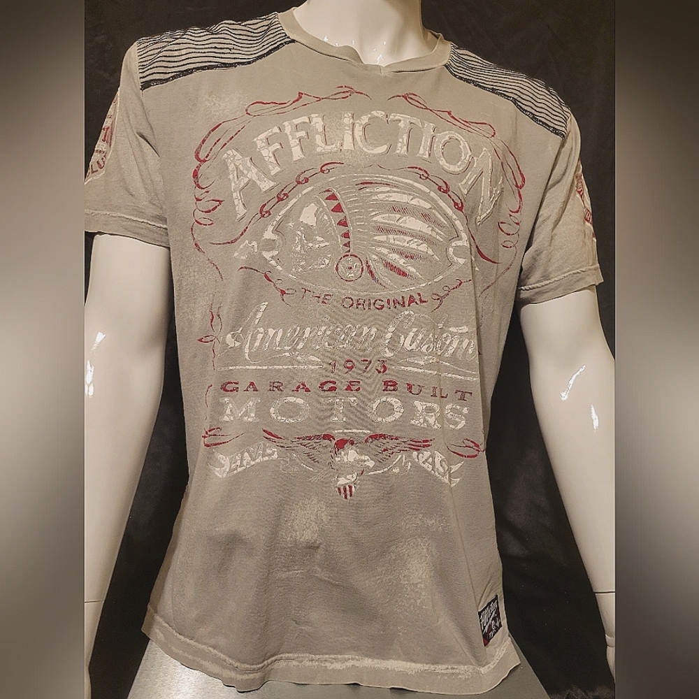 AFFLICTION LIVE FAST AMERICAN CUSTOMS Short Sleeve T-shirt